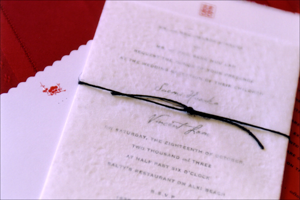 Ivory-colored wedding invitations - Wedding Photo by Bradley Hanson